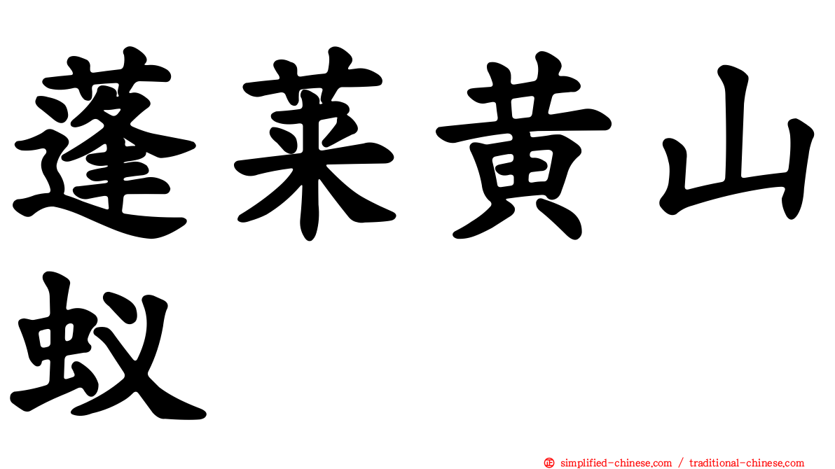 蓬莱黄山蚁