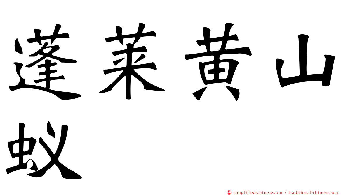 蓬莱黄山蚁