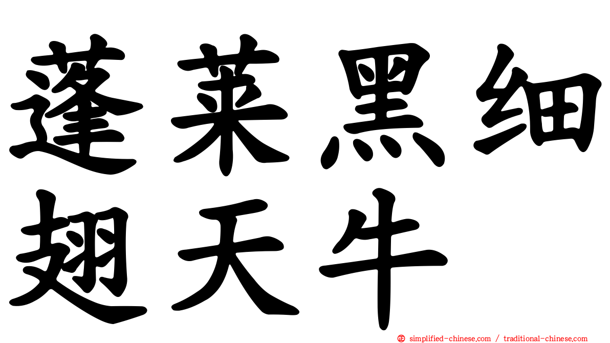蓬莱黑细翅天牛
