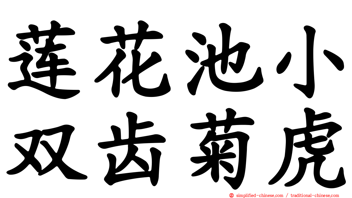 莲花池小双齿菊虎