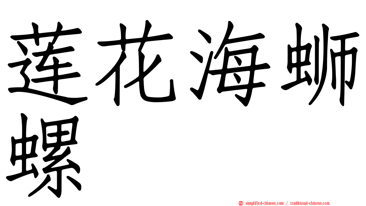莲花海蛳螺