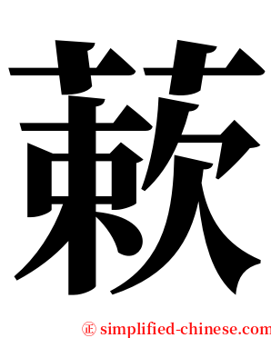 蔌 serif font