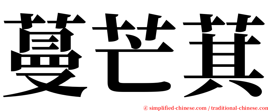 蔓芒萁 serif font