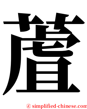 蔖 serif font