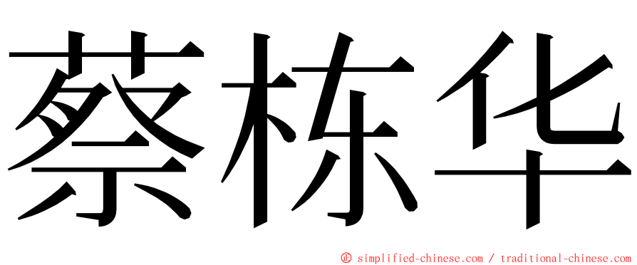 蔡栋华 ming font