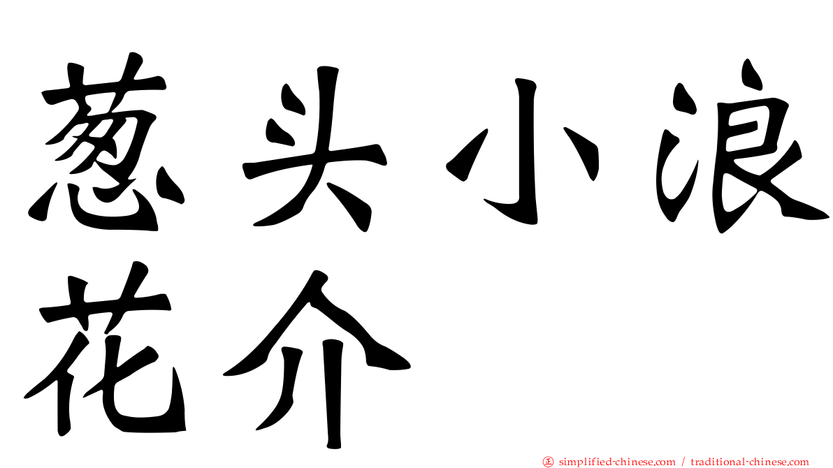葱头小浪花介
