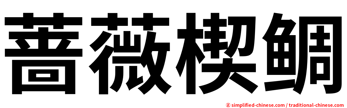 蔷薇楔鲷