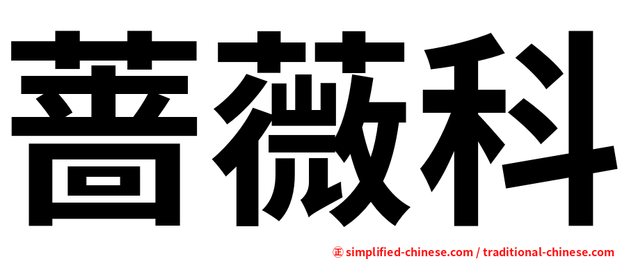 蔷薇科