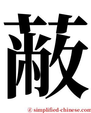 蔽 serif font
