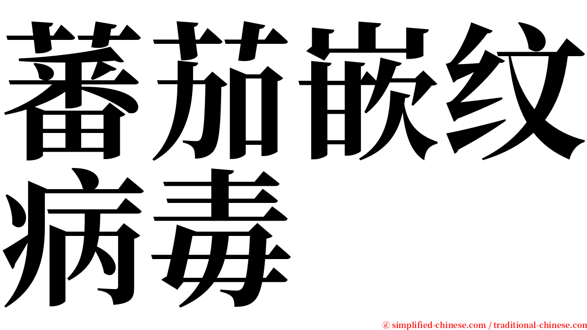 蕃茄嵌纹病毒 serif font