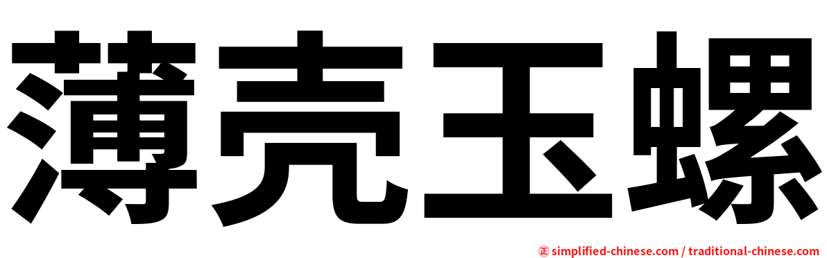薄壳玉螺