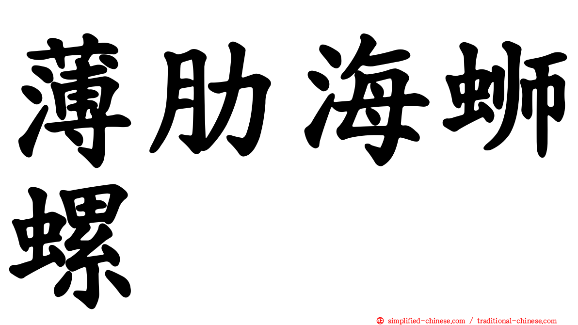 薄肋海蛳螺