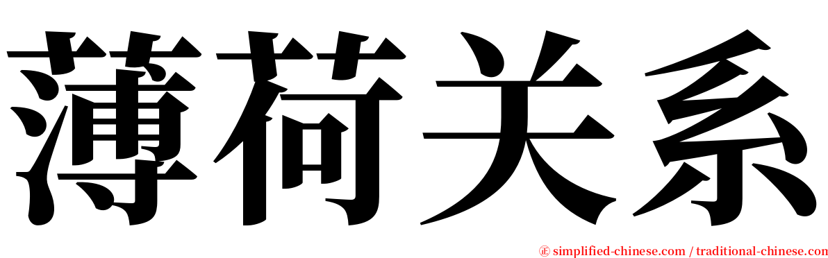 薄荷关系 serif font