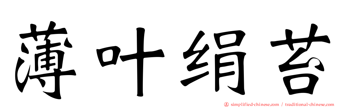 薄叶绢苔