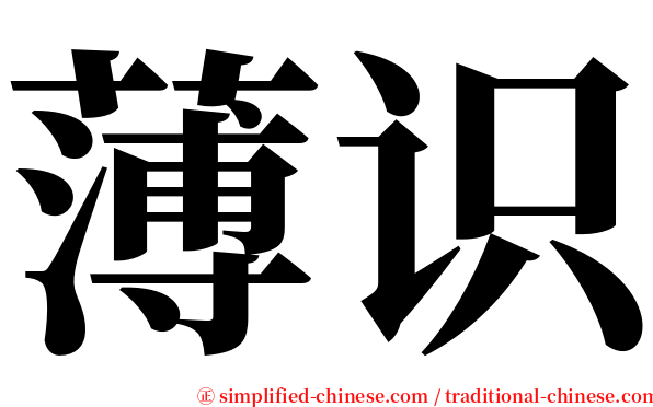 薄识 serif font