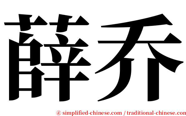薛乔 serif font