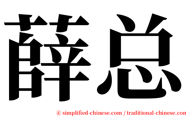 薛总 serif font