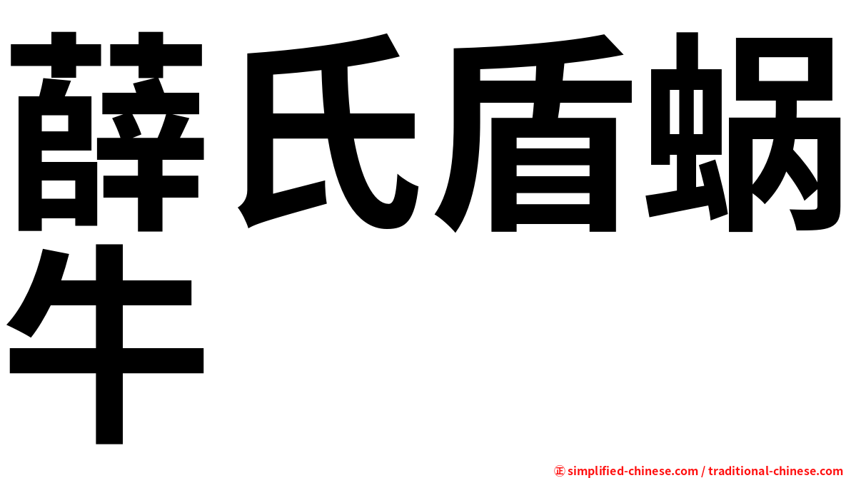 薛氏盾蜗牛