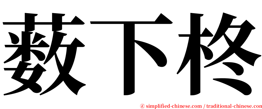 薮下柊 serif font
