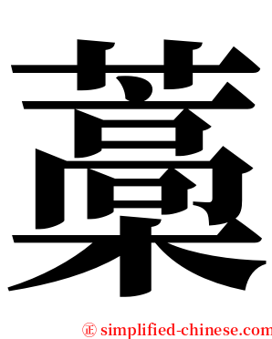 藁 serif font