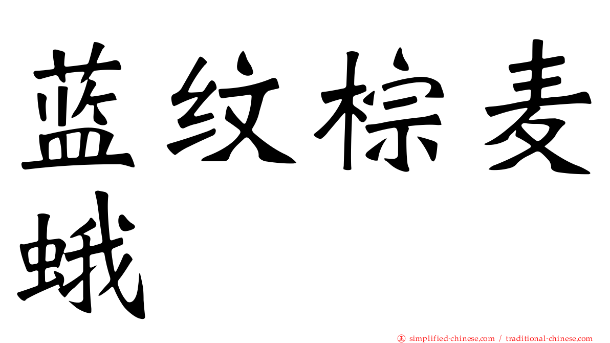 蓝纹棕麦蛾