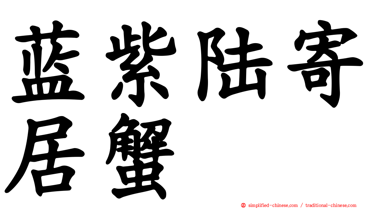 蓝紫陆寄居蟹