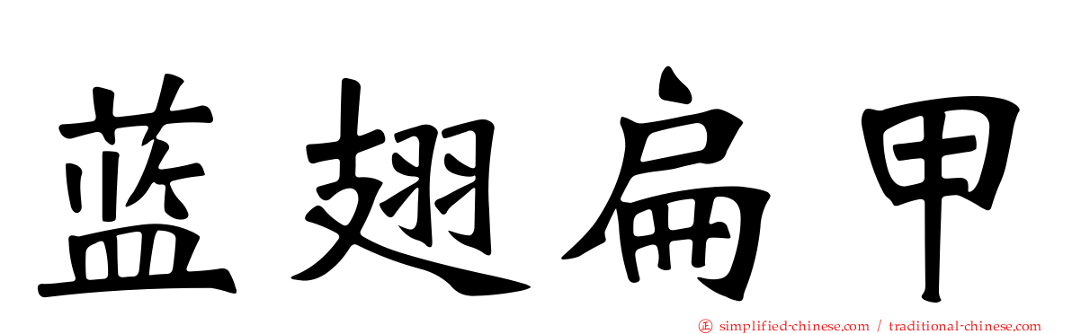 蓝翅扁甲