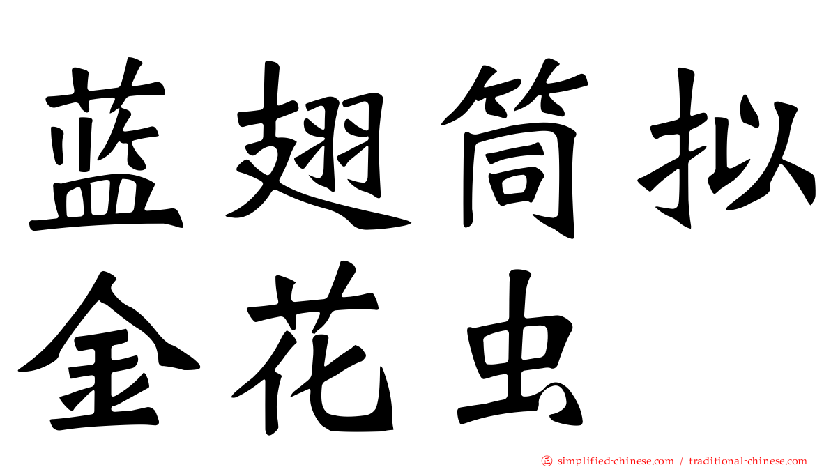 蓝翅筒拟金花虫
