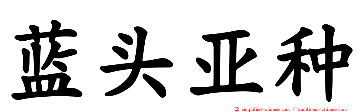 蓝头亚种