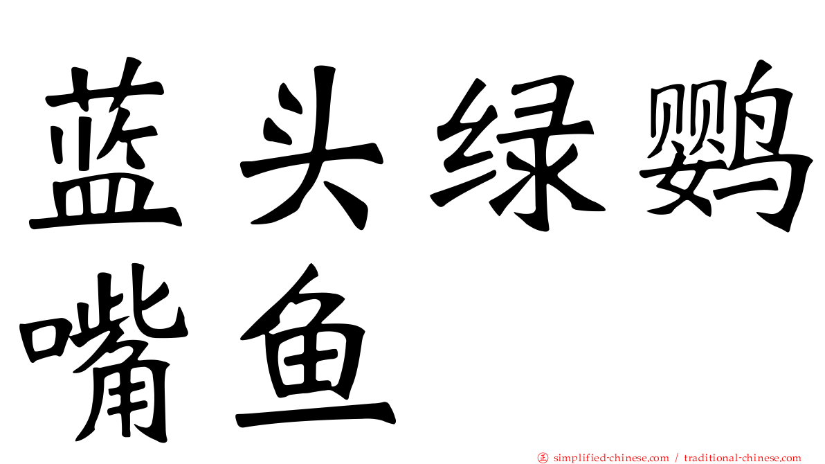 蓝头绿鹦嘴鱼