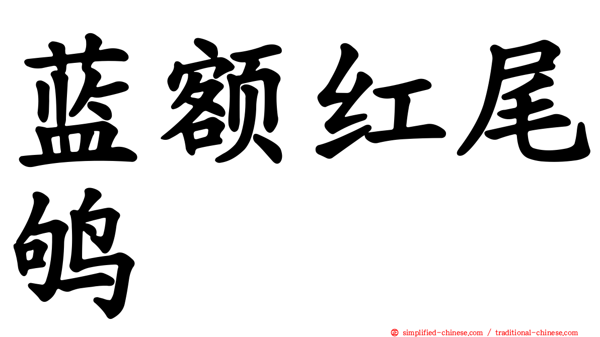 蓝额红尾鸲