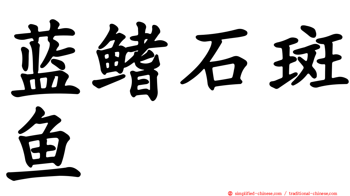 蓝鳍石斑鱼