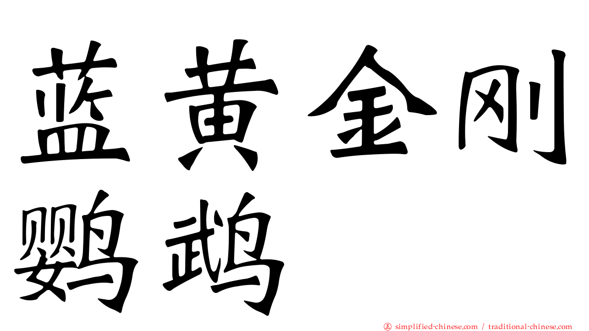 蓝黄金刚鹦鹉