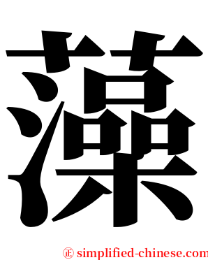 藻 serif font