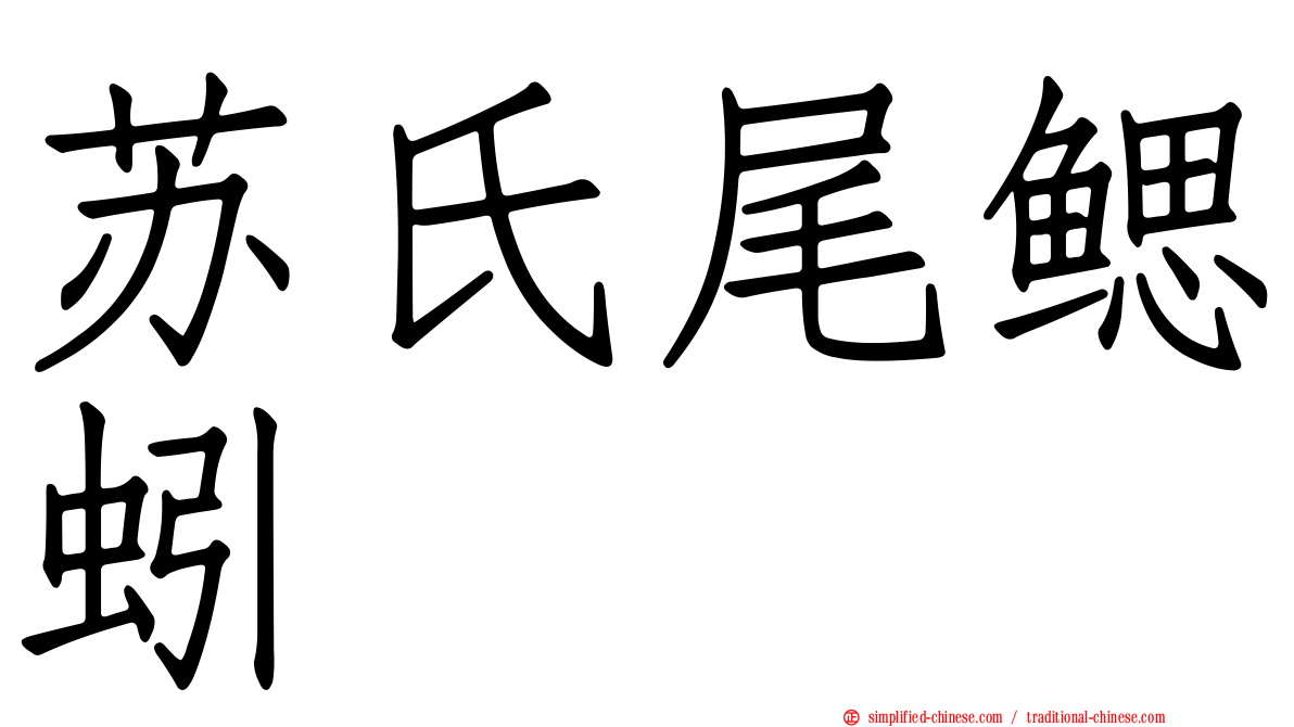 苏氏尾鳃蚓