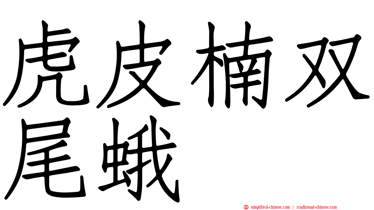 虎皮楠双尾蛾