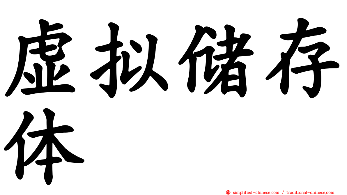 虚拟储存体