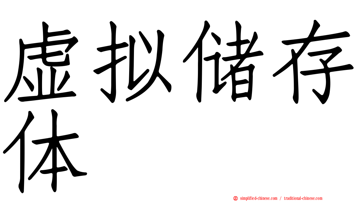 虚拟储存体