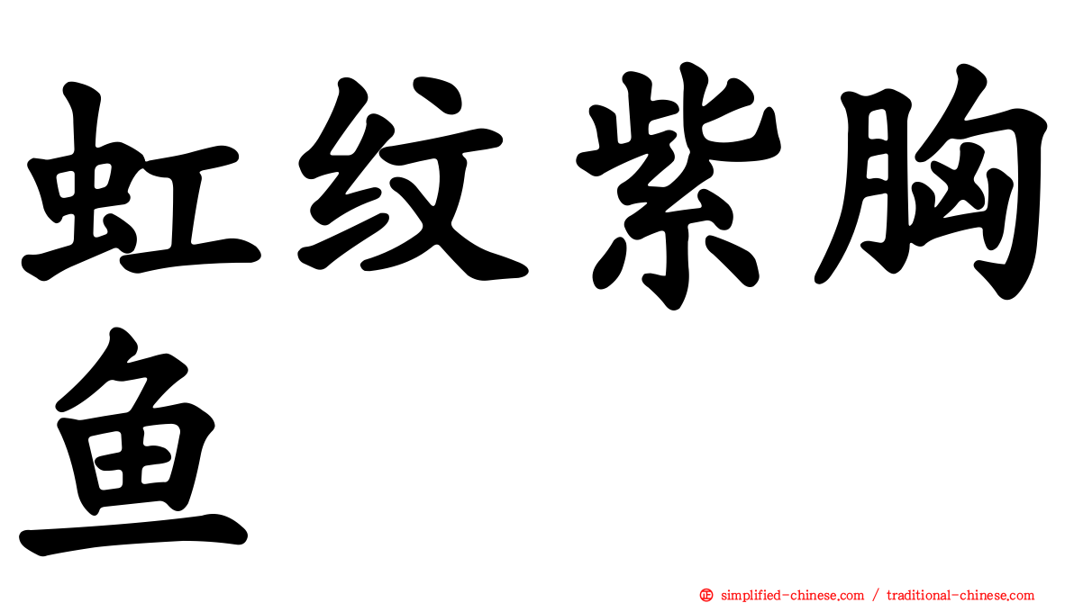 虹纹紫胸鱼
