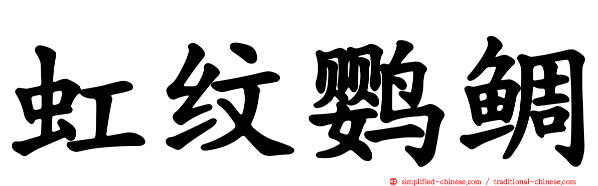 虹纹鹦鲷