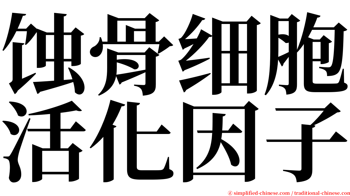 蚀骨细胞活化因子 serif font