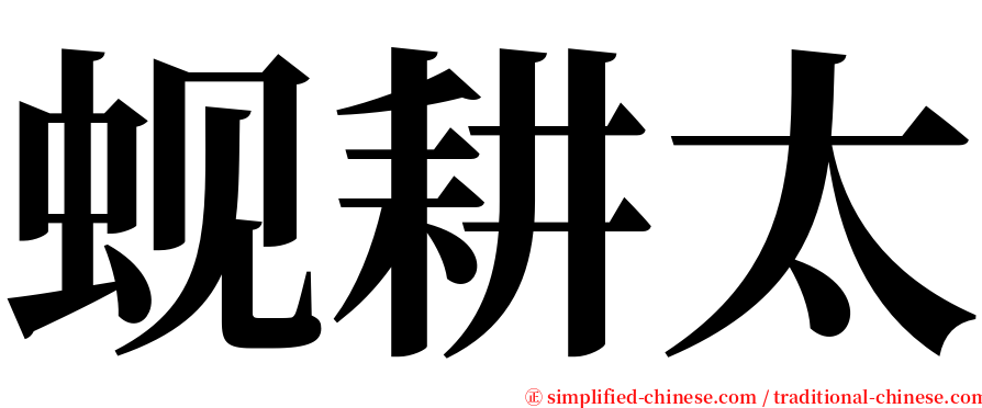 蚬耕太 serif font
