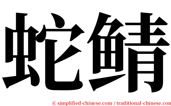 蛇鲭 serif font
