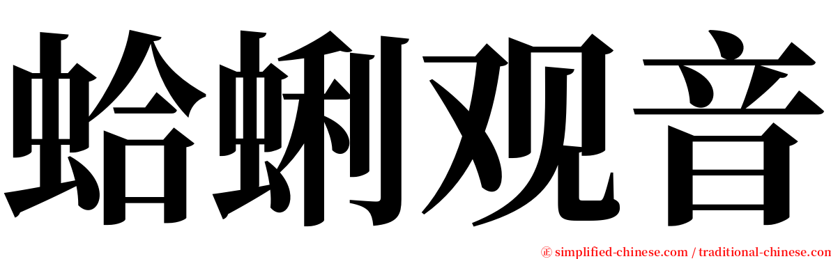 蛤蜊观音 serif font