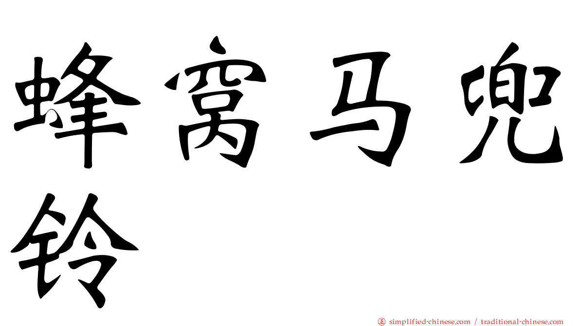 蜂窝马兜铃