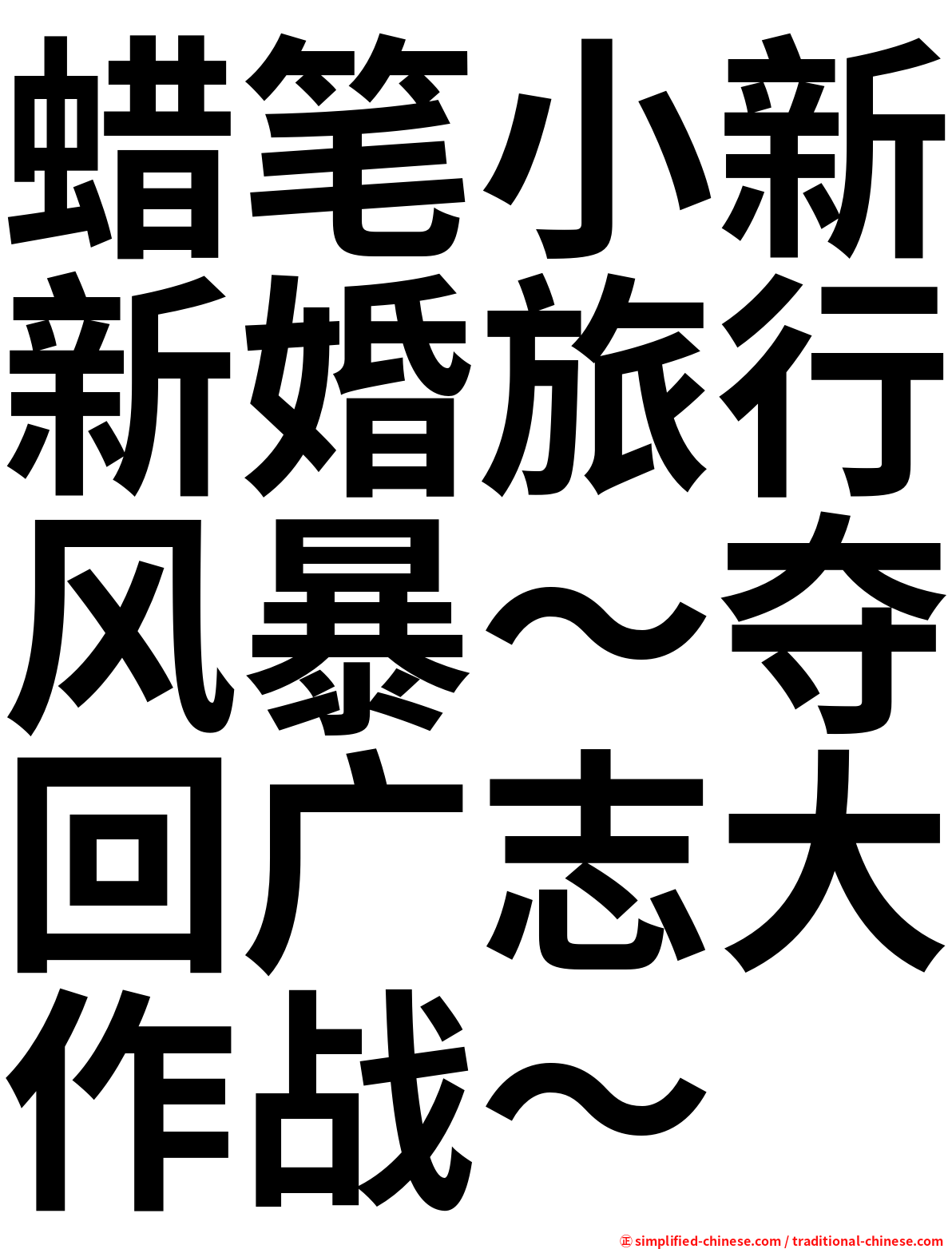 蜡笔小新新婚旅行风暴～夺回广志大作战～