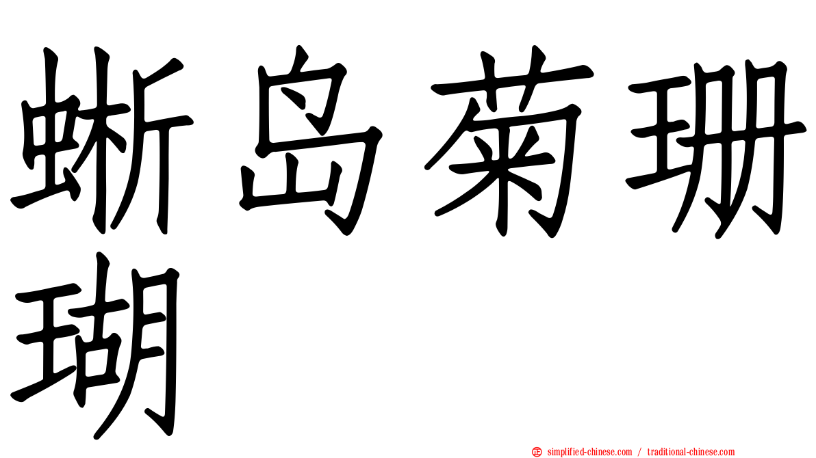 蜥岛菊珊瑚