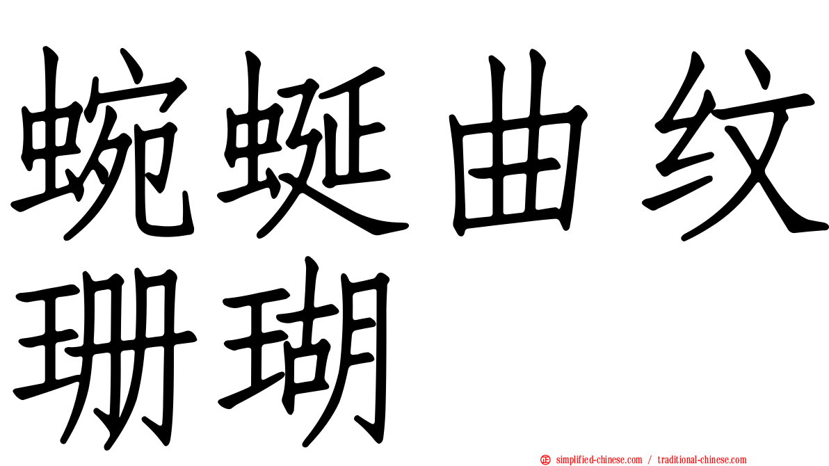 蜿蜒曲纹珊瑚