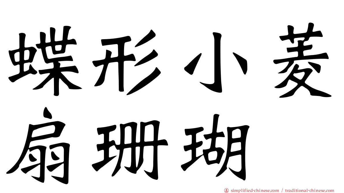 蝶形小菱扇珊瑚