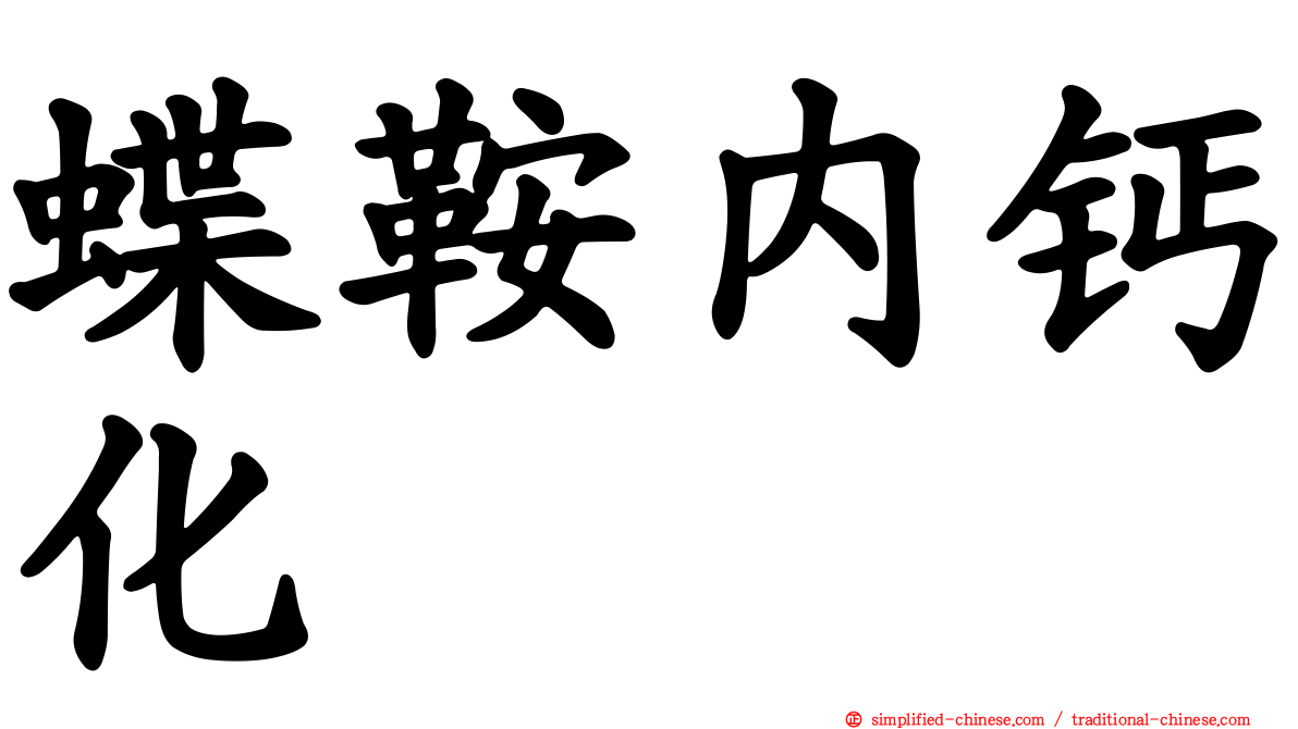 蝶鞍内钙化